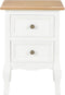 vidaXL Nachtkastje - 2 lades - MDF - wit - 35x30x49 cm (2 stuks)