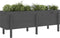 vidaXL - Plantenbak - verhoogd - 160x50x57 - cm - massief - grenenhout - grijs
