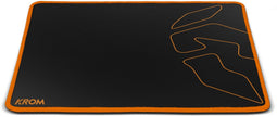 Krom Knout Speed Black - Muismat - Optimaal glijoppervlak M 320x270x3mm - Oranje