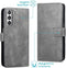 iMoshion Hoesje Geschikt voor Samsung Galaxy S21 FE Hoesje Met Pasjeshouder - iMoshion Luxe Bookcase - Grijs