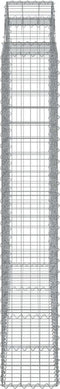 vidaXL - Schanskorven - 4 - st - gewelfd - 200x30x180/200 - cm - ijzer