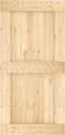 vidaXL - Schuifdeur - met - beslag - 100x210 - cm - massief - grenenhout