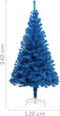 vidaXL - Kunstkerstboom - met - standaard - 240 - cm - PVC - blauw