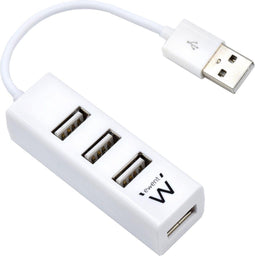 Ewent EW1122 - Mini USB 2.0 Hub - 4-poorts - Wit