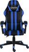 vidaXL - Racestoel - kunstleer - zwart - en - blauw