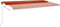 vidaXL - Luifel - handmatig - uittrekbaar - met - LED - 600x350 - cm - oranje - en - bruin