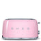 Smeg TSF02PKEU - Broodrooster - 1500W 2 sleuven 6 bruining-niveaus - Roze