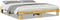 vidaXL - Bedframe - zonder - matras - 180x200 - cm - massief - hout - eiken