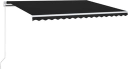 vidaXL - Luifel - handmatig - uittrekbaar - met - LED - 400x300 - cm - antracietkleur