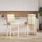 vidaXL - Barstoelen - 2 - st - massief - rubberhout - en - stof