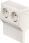 OBO Bettermann SL 2GT2050 cws Inzetstuk voor stopcontact voor Accessoires voor elektroplintsysteem Crème-wit 1 stuk(s)