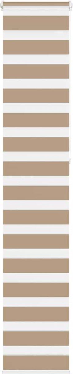 vidaXL - Zebra - Blind - 50x230 - cm - stofbreedte - 55,9 - cm - polyester - zandbruin