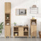 vidaXL - Wastafelkast - 80x33x60 - cm - bewerkt - hout - sonoma - eikenkleurig