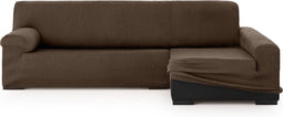 Hoes voor chaise longue met lange armleuning rechts Eysa ULISES Bruin 170 x 110 x 310 cm