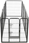 vidaXL - Hondenren - met - 16 - panelen - 60x80 - cm - staal - zwart