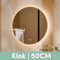 Beloura Badkamerspiegel - Ronde LED Spiegel - Verwarming - Klok - 50 cm
