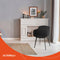 Alterego Riga - Zwart Stof - Met Armleuningen - 59x54x80cm