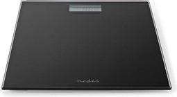 Nedis Personenweegschaal - Digitaal - Zwart - Gehard Glas - Maximaal weegvermogen: 150 kg