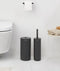 Brabantia MindSet - Toiletaccessoires set van 3 - Hygiënische toiletborstel en rolhouders - Mineral Infinite Grey