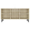 Tv-meubel met metalen poten 103,5x30x50 cm sonoma eikenkleurig