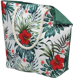 Schoudertas Blommor Palmen Groen