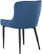 Set van 2 eetkamerstoelen SOLANO Fluweel Marineblauw