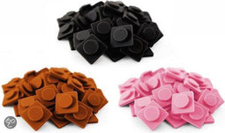 Pixelbags - Verzamelzakje - 3x80 grote Pixels - Zwart/Bruin/Roze (3-pack)