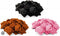 Pixelbags - Verzamelzakje - 3x80 grote Pixels - Zwart/Bruin/Roze (3-pack)