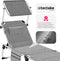 tectake® Ligbed Lorella - Ligstoel met zonneluifel - Inklapbaar - Grijs