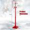 Coast Kerst Lantaarnpaal - Sneeuwbol - Geluidseffecten - Rood - 32 x 32 x 173 cm