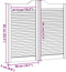 vidaXL - Draaideuren - louvredesign - 1-paar - 90x100 - cm - massief - grenenhout