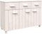 vidaXL - Dressoir - HAMAR - 113x40x80 - cm - massief - grenenhout - wit