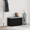 vidaXL - Halbankje - Zwart - Eiken - 80x40x45 - cm - Gelaagd - Hout