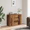 vidaXL - Dressoir - 90x29,5x65 - cm - bewerkt - hout - oud - houtkleurig