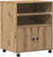 vidaXL - Printerstandaard - met - wielen - Artisan - Eiken - 60x48x74 - cm