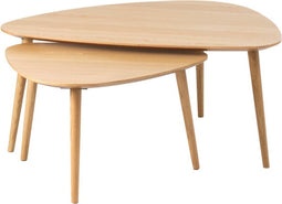 Salontafel Adda set van 2 driehoekig Eiken - Naturel | Meubelplaats