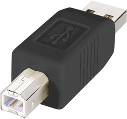 Renkforce RF-4078647 - USB 2.0 Adapter - 1x USB-A 2.0 stekker - 1x USB-B 2.0 stekker - Zwart