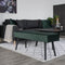 House Nordic Lyla - Halbankje - Fluweel - Groen