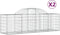 vidaXL - Schanskorven - 2 - st - gewelfd - 200x50x60/80 - cm - gegalvaniseerd - ijzer