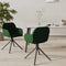 vidaXL - Eetkamerstoelen - draaibaar - 2 - st - fluweel - donkergroen