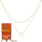Lelu Ketting Dames - 2-delige Halsketting - Goud verguld - Choker met Ring - 38cm (2 stuks)