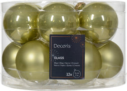 Kerstbal glas d5 cm pstch ass 12st kerst