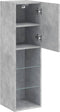 vidaXL - Tv-meubel - met - LED-verlichting - 30,5x30x102 - cm - betongrijs