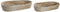 Set van trays DKD Home Decor Geel Natuurlijk 43 x 22 x 8 cm 43,5 x 23,5 x 8 cm (2 Stuks)