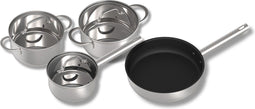 Inventum IPS437RVS - 4-delige pannenset - Geschikt voor inductie - RVS (4 stuks)