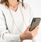 iMoshion Hoesje Geschikt voor iPhone Xr Hoesje Met Koord - iMoshion Sparkle Backcover met ketting - goud