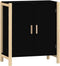 vidaXL - Dressoir - 62x38x70 - cm - bewerkt - hout - zwart