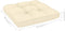 vidaXL - Palletkussen - 80x80x12 - cm - stof - crèmekleurig