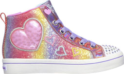Skechers S Lights\Xae-Twi-Lites 2.0-Heart Sneakers - Glitter Lace Up High Top - Multi (Maat 29)