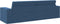 vidaXL - Vloersofa - Bed - 2-in-1 - Blauw - 245x150x60,5 - cm - Stof